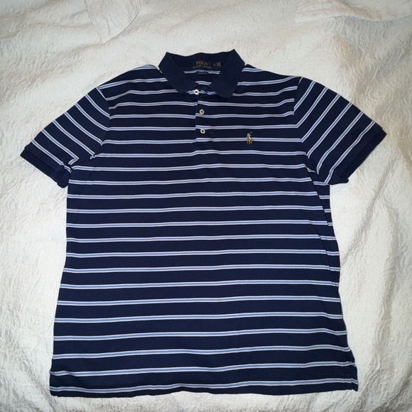 Ralph Lauren Other - Polo Ralph Lauren Classic Fit Striped Polo Shirt Navy Blue Men's M